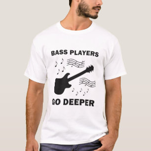 Camiseta Jogadores De Bass Vão Mais Profundo - Guitarrista