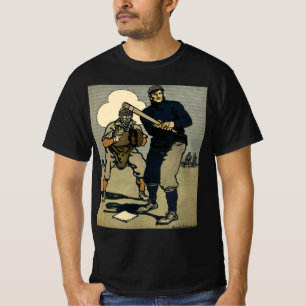 Camiseta Jogadores de beisebol esportivo vintage, arte esti
