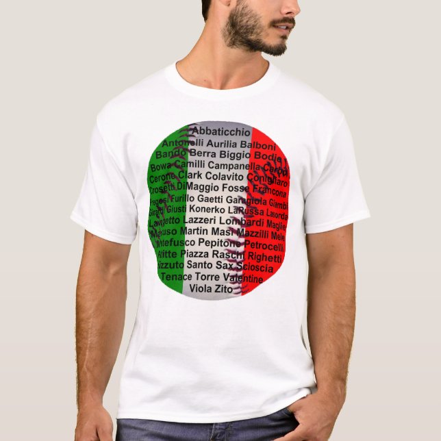 Camiseta Jogadores De Beisebol Italianos (Frente)