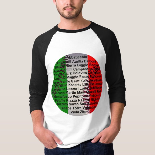 Camiseta Jogadores De Beisebol Italianos Americanos (Frente)