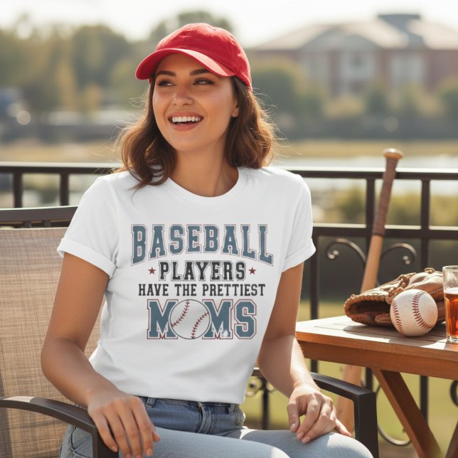 Camiseta Jogadores De Beisebol Têm As Mães Mais Bonitas (Baseball Players Have The Prettiest Moms T-Shirt)