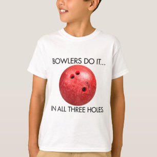 Camiseta Jogadores de Boliche Fazem... Em Todos os Três Bur