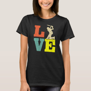 Camiseta Jogadores de Cricket Love Batsman