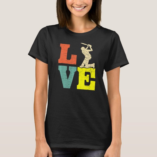 Camiseta Jogadores de Cricket Love Batsman (Frente)