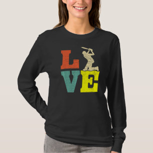 Camiseta Jogadores de Cricket Love Batsman