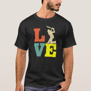 Camiseta Jogadores de Cricket Love Batsman