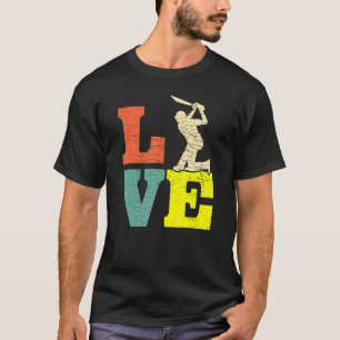 Camiseta Jogadores de Cricket Love Batsman