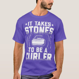 Camiseta Jogadores De Curling Equipados De Esportes De Gelo