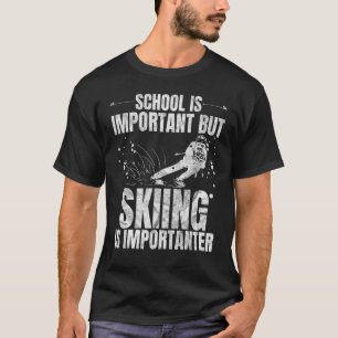 Camiseta Jogadores De Esqui Vintage De Volta À Escola