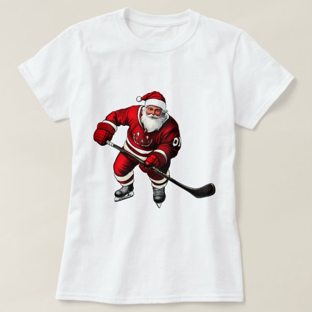Camiseta Jogadores de Hóquei no Natal (Frente do Design)