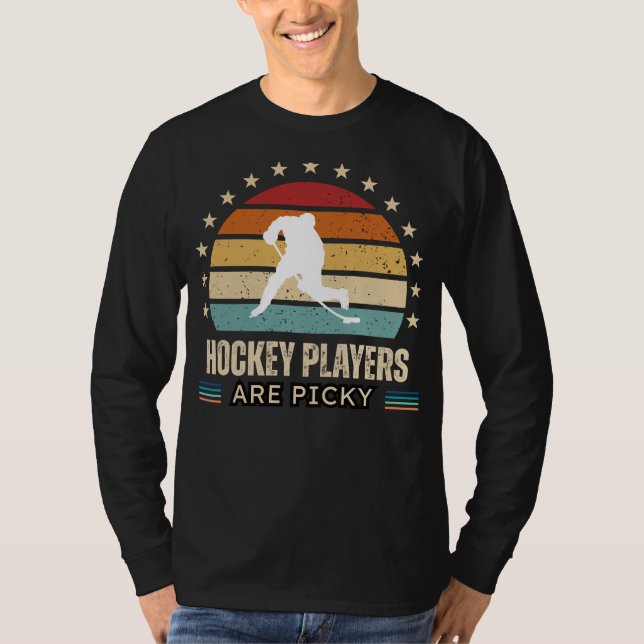 Camiseta Jogadores de hóquei são infantis engraçados - Perf (Frente)