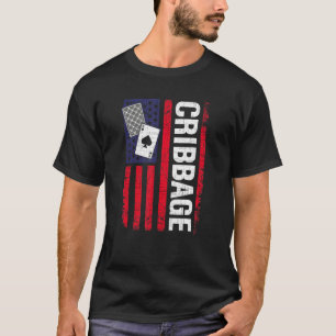 Camiseta Jogadores De Jogo De Cartão De Bandeira Americano