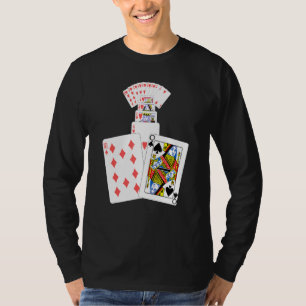 Camiseta Jogadores De Jogo De Cartões Da Rainha De Espadas