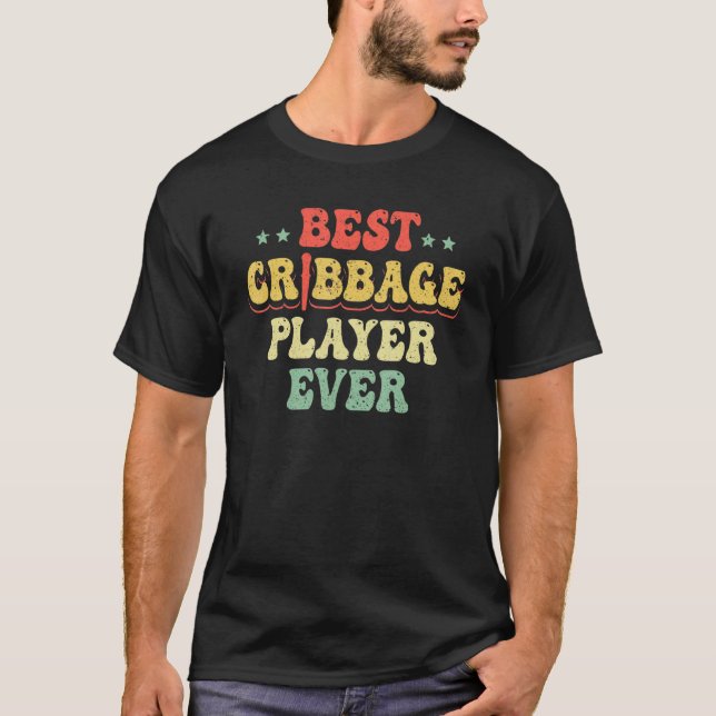 Camiseta Jogadores De Jogo De Placa 1 Do Melhor Cribbage Pl (Frente)