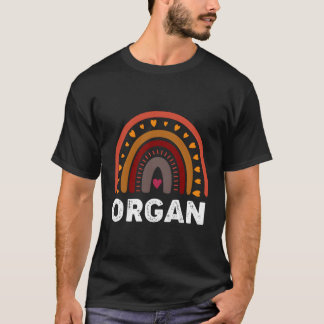 Camiseta Jogadores De Órgãos Coloridos Arco-Íris Para Órgão