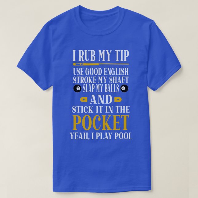 Camiseta Jogadores De Piscina Billiard Engraçados (Frente do Design)