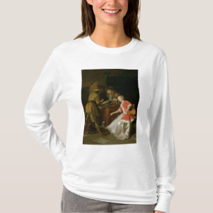 Camiseta Jogadores de Tric-trac com uma senhora e seu cão