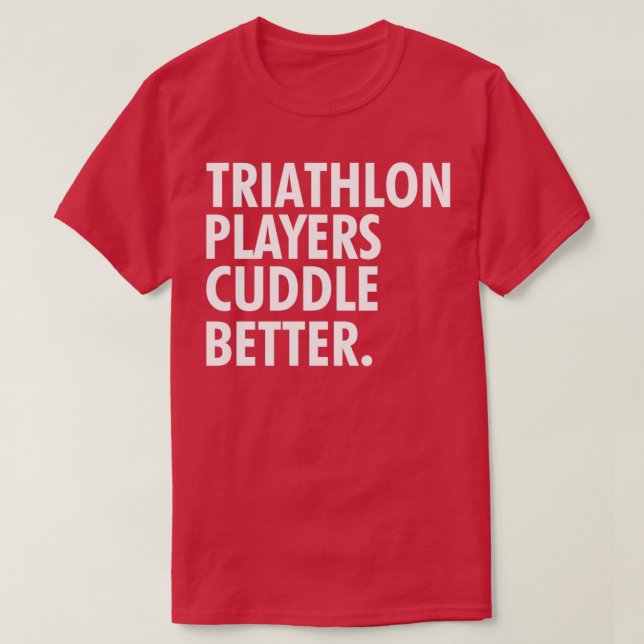 Camiseta Jogadores do Triathlon se amontoam melhor (Frente do Design)