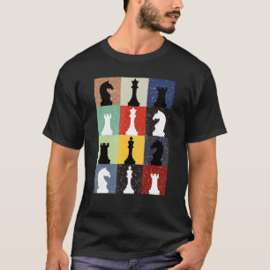 Camiseta Jogadores Engraçados De Jogo De Conselho De Xadrez