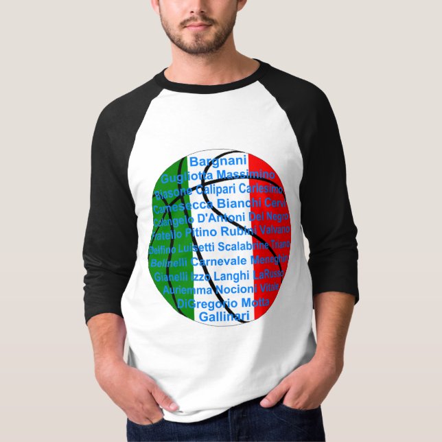 Camiseta Jogadores Italianos Americanos de Basquetebol (Frente)