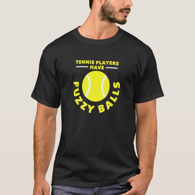 Camiseta Jogadores Tênis de Meninos Têm Bolas De Felpudo Qu (Frente)