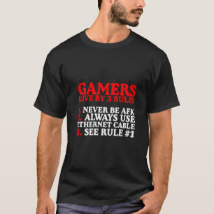 Camiseta Jogadores Vivem Por 3 Regras Nunca São Afetados