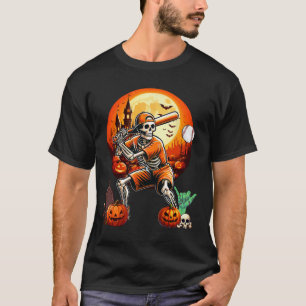 Camiseta Jogando Baseball Jogador de Halloween Trainer Amor