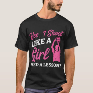 Camiseta Jogando Basquete Como Uma Garota Jogando Basquete