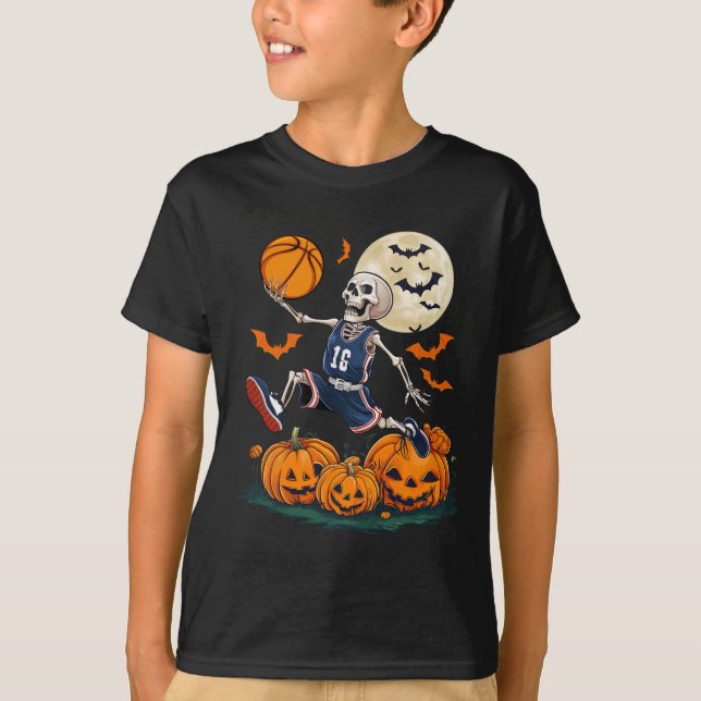 Camiseta Jogando basquete no Halloween Men (Frente)