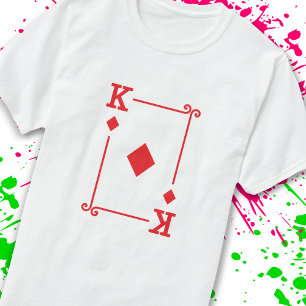 Camiseta Jogando Cartões - Cartões de Diamantes Correspon