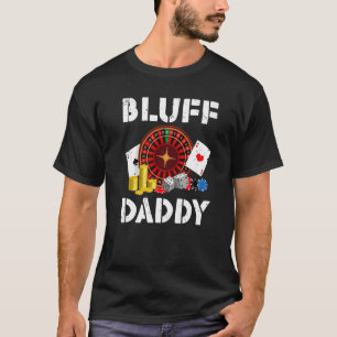 Camiseta Jogando Cartões de Jogo de Pai Bluff Premium de Po