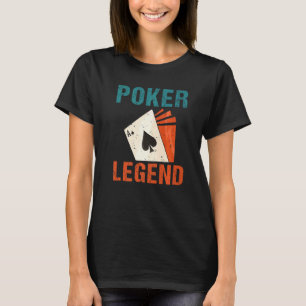Camiseta Jogando Cartões Jogando Legenda de Poker Premium