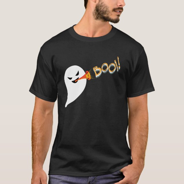 Camiseta Jogando fantasma e cantando boo (Frente)