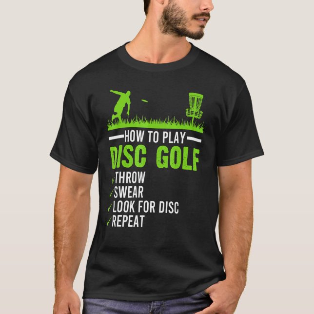 Camiseta Jogando Golfe em Disco Golf Disco Frisbee Golfer (Frente)