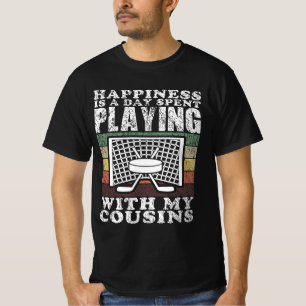 Camiseta Jogando Hóquei No Gelo Com Meus Primos Engraçados
