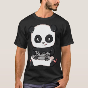 Camiseta Jogando Jogo Panda Jogando Videos games