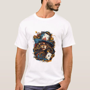 Camiseta jogando Jogos de Cartas Góticos