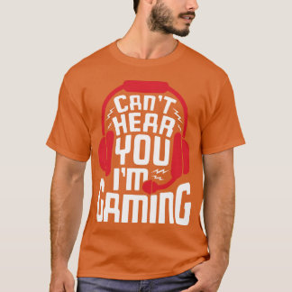 Camiseta Jogando Não Posso Ouvir Você Estou Jogando engraça