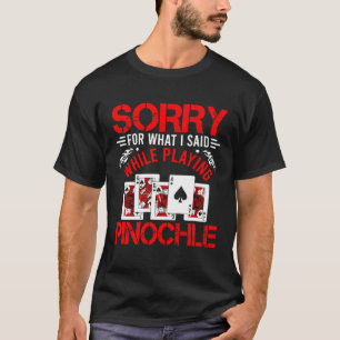 Camiseta Jogando Pinochle Jogadores Cassino Jogo de Cartas