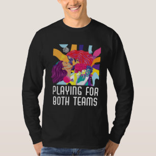 Camiseta Jogando Por Ambas as Equipes Orgulho Bissexual Bis