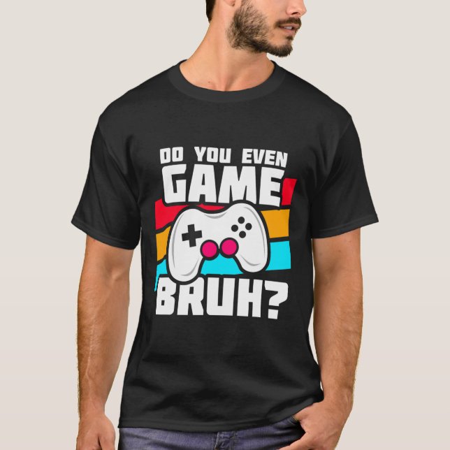 Camiseta Jogando Video Games - Jogos de PC e Console - Vi D (Frente)