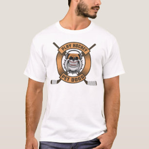 Camiseta Jogar Cachorros de Pet de Hockey
