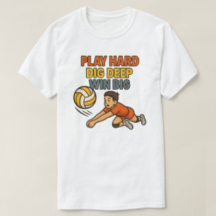 Camiseta Jogar duro cavando fundo ganha grande
