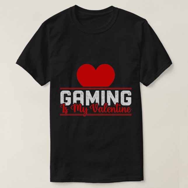 Camiseta Jogar é meu Namorados - Design Engraçado de Gamer  (Frente do Design)