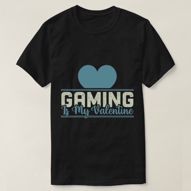 Camiseta Jogar é meu Namorados - Design Engraçado de Gamer  (Frente do Design)