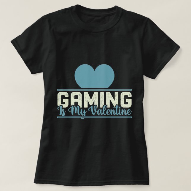 Camiseta Jogar é meu Namorados - Design Engraçado de Gamer  (Frente do Design)