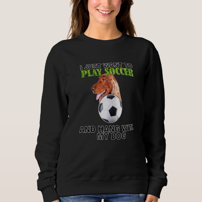 Camiseta Jogar Futebol Hang W Dog Irish Setter (Frente)