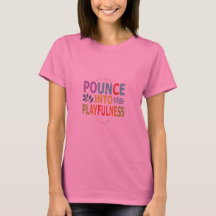 Camiseta "Jogar na Reprodução" em multicores.T-Shirt