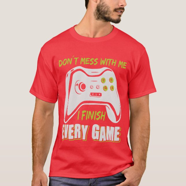 Camiseta Jogar não mexa comigo, presente de videogame vin (Frente)