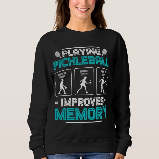 Camiseta Jogar Pickleball Melhora A Memória De Forma Engraç (Frente)